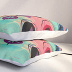 Mid-Century Modern 2 Cats - Graffiti Style Pillow Sham Gallery Image 3
