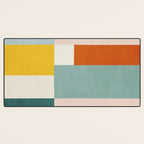 Geometric Minimalist Bright Pastel Tones Abstract Artwork Desk Mat Gallery Image 3