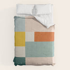 Geometric Minimalist Bright Pastel Tones Abstract Artwork Comforter Gallery Image 6