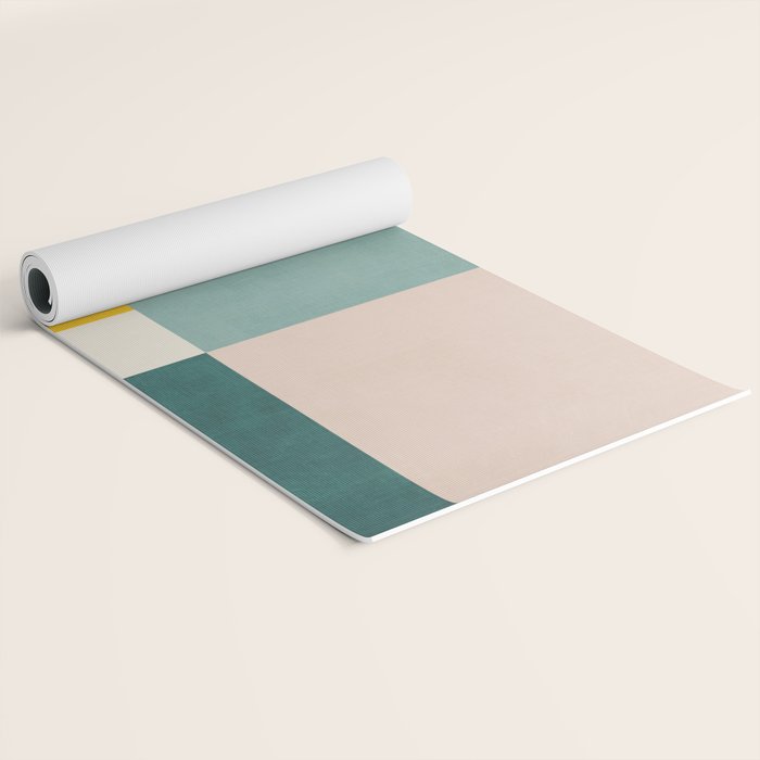 Geometric Minimalist Bright Pastel Tones Abstract Artwork Yoga Mat Gallery Image 2