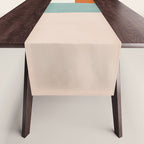 Geometric Minimalist Bright Pastel Tones Abstract Artwork Table Runner Gallery Image 1