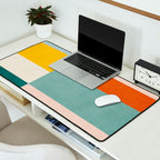 Geometric Minimalist Bright Pastel Tones Abstract Artwork Desk Mat Gallery Image 2