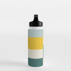 Geometric Minimalist Bright Pastel Tones Abstract Artwork Water Bottle Gallery Image 3