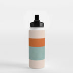 Geometric Minimalist Bright Pastel Tones Abstract Artwork Water Bottle Gallery Image 2