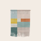 Geometric Minimalist Bright Pastel Tones Abstract Artwork Wall Hanging Gallery Image 1