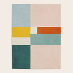 Geometric Minimalist Bright Pastel Tones Abstract Artwork Poster Gallery Image 4