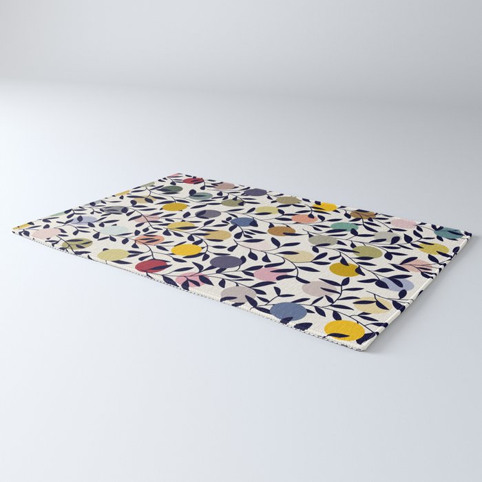 expectant iteration botanical garden pattern Rug Gallery Image 3