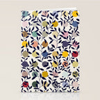 expectant iteration botanical garden pattern Stationery Card Gallery Image 2