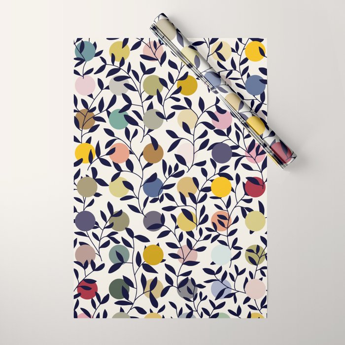 expectant iteration botanical garden pattern Wrapping Paper Gallery Image 1