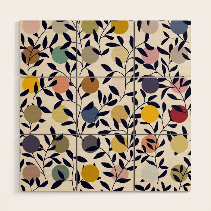 expectant iteration botanical garden pattern Wood Wall Art Gallery Image 1