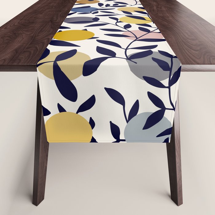 expectant iteration botanical garden pattern Table Runner Gallery Image 1
