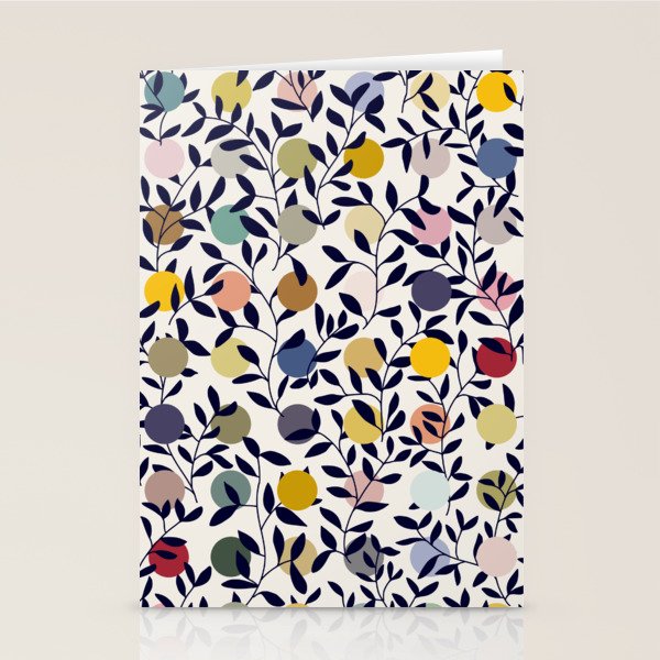expectant iteration botanical garden pattern Stationery Card Gallery Image 1
