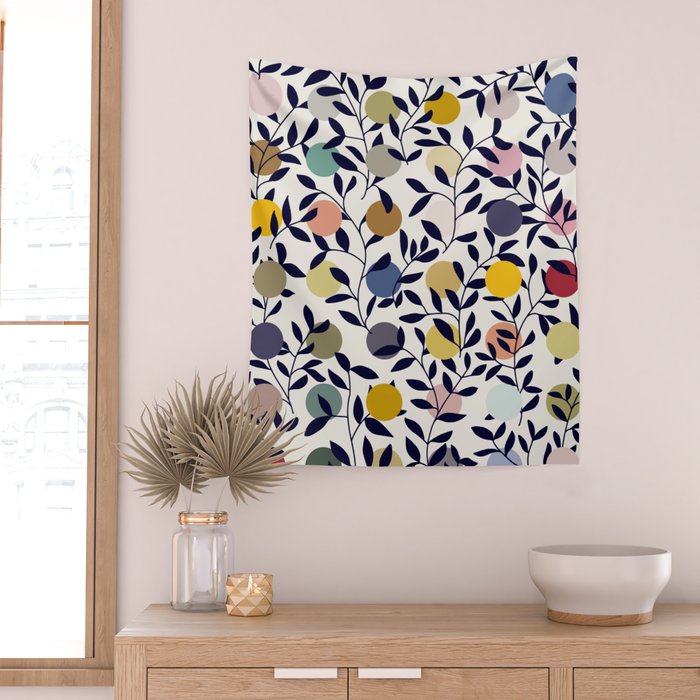 expectant iteration botanical garden pattern Wall Tapestry Gallery Image 2