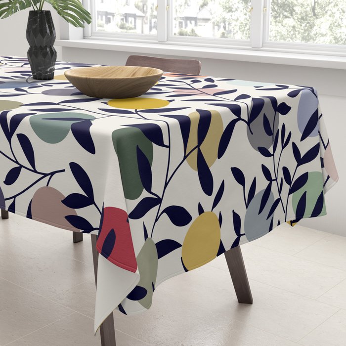 expectant iteration botanical garden pattern Tablecloth Gallery Image 3
