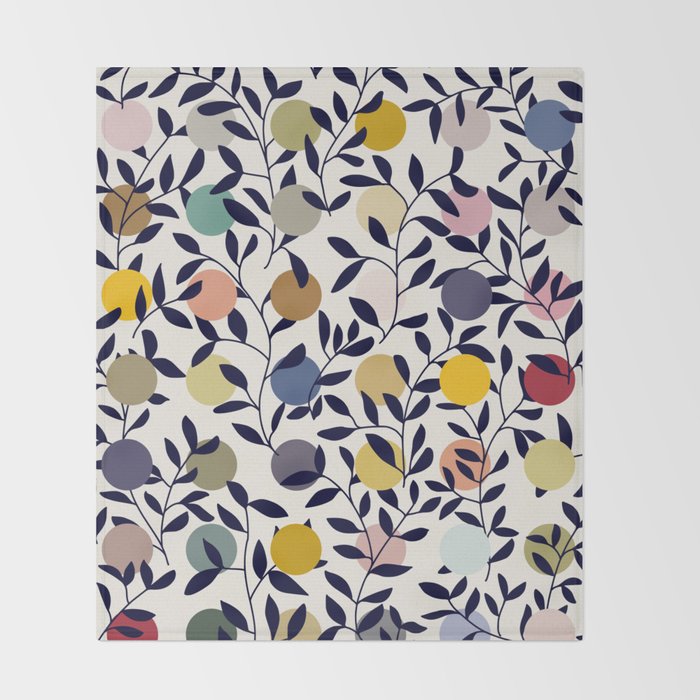 expectant iteration botanical garden pattern Throw Blanket Gallery Image 2