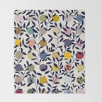 expectant iteration botanical garden pattern Throw Blanket Gallery Image 2