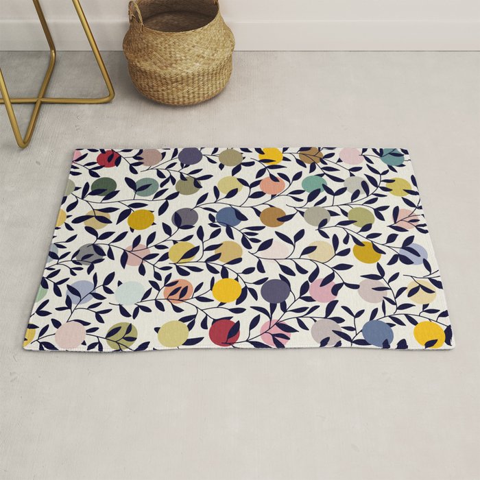 expectant iteration botanical garden pattern Rug Gallery Image 1