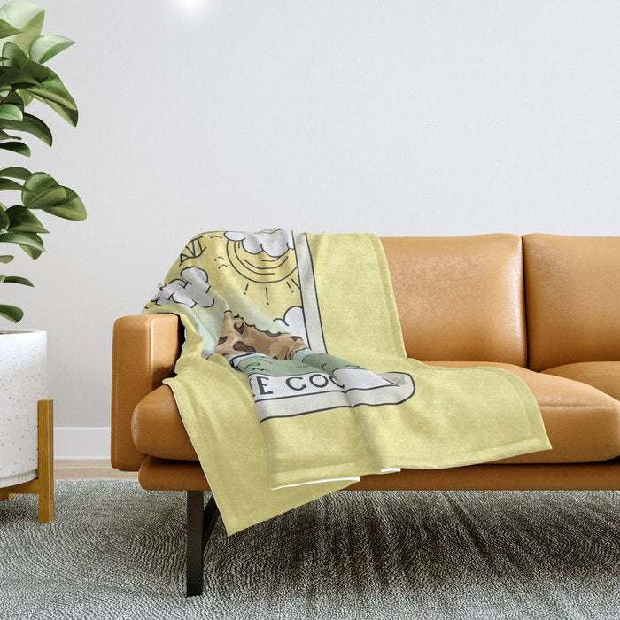 Cookie Reading Throw Blanket