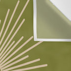 Sun and Moon 2 - Mid Century Modern Minimalism in Mid Mod Olive Green and Beige Wall Tapestry Gallery Image 3
