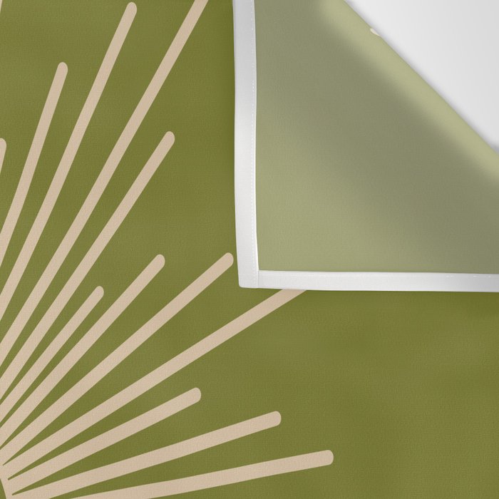 Sun and Moon 2 - Mid Century Modern Minimalism in Mid Mod Olive Green and Beige Wall Tapestry Gallery Image 3