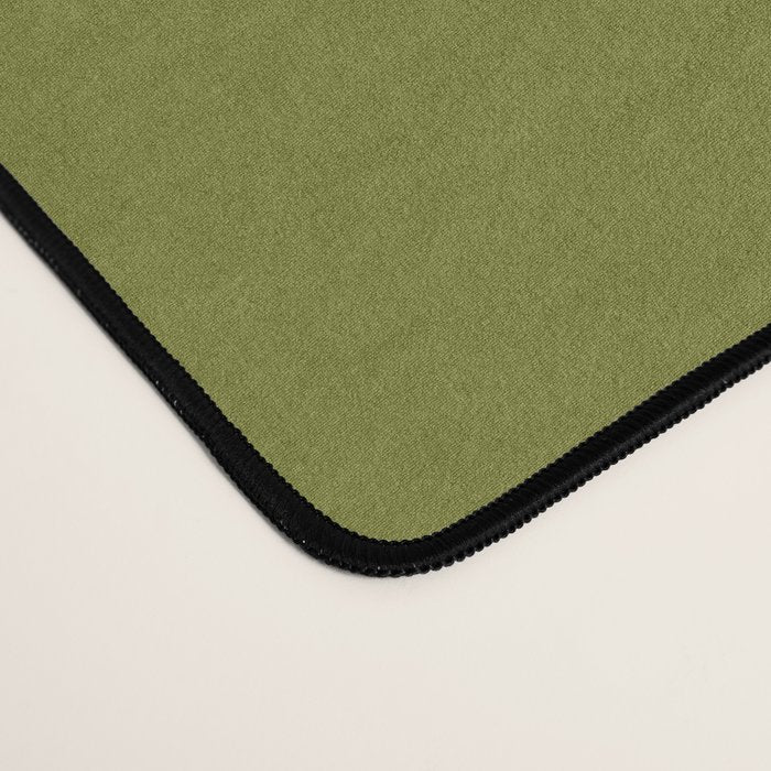 Sun and Moon 2 - Mid Century Modern Minimalism in Mid Mod Olive Green and Beige Desk Mat Gallery Image 4