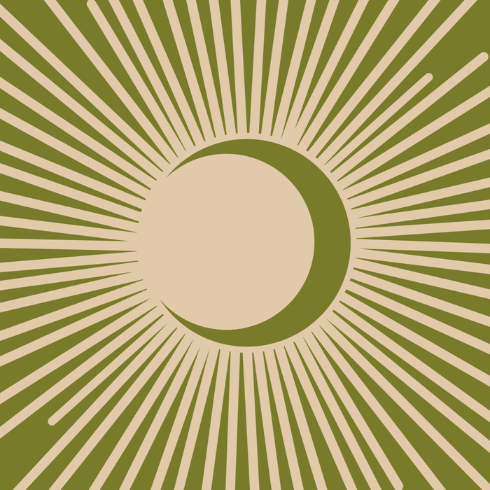 Sun and Moon 2 - Mid Century Modern Minimalism in Mid Mod Olive Green and Beige Coffee Mug Gallery Image 2