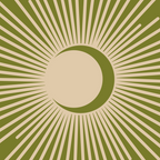 Sun and Moon 2 - Mid Century Modern Minimalism in Mid Mod Olive Green and Beige Coffee Mug Gallery Image 2