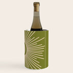 Sun and Moon 2 - Mid Century Modern Minimalism in Mid Mod Olive Green and Beige Wine Chiller Gallery Image 3