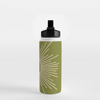 Sun and Moon 2 - Mid Century Modern Minimalism in Mid Mod Olive Green and Beige Water Bottle Gallery Image 2