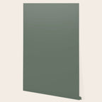 Neutral Sage Grey II Solid Color Wallpaper Gallery Image 2