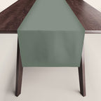 Neutral Sage Grey II Solid Color Table Runner Gallery Image 1