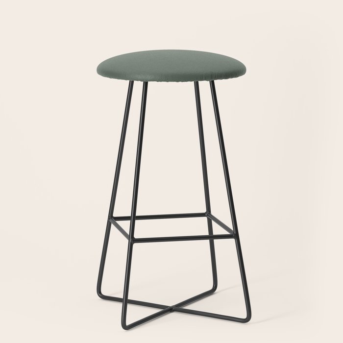 Neutral Sage Grey II Solid Color Stool Gallery Image 1