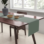 Neutral Sage Grey II Solid Color Table Runner Gallery Image 2