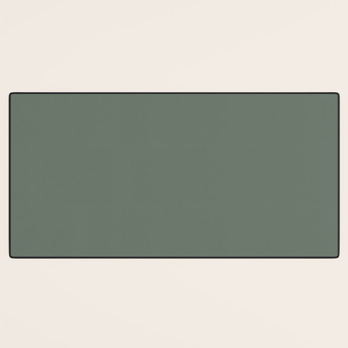 Neutral Sage Grey II Solid Color Desk Mat Gallery Image 3