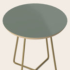 Neutral Sage Grey II Solid Color Side Table Gallery Image 2