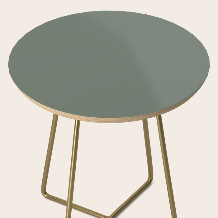 Neutral Sage Grey II Solid Color Side Table Gallery Image 2