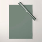 Neutral Sage Grey II Solid Color Wrapping Paper Gallery Image 1