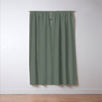 Neutral Sage Grey II Solid Color Window Curtain Gallery Image 3