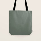 Neutral Sage Grey II Solid Color Tote Bag Gallery Image 1