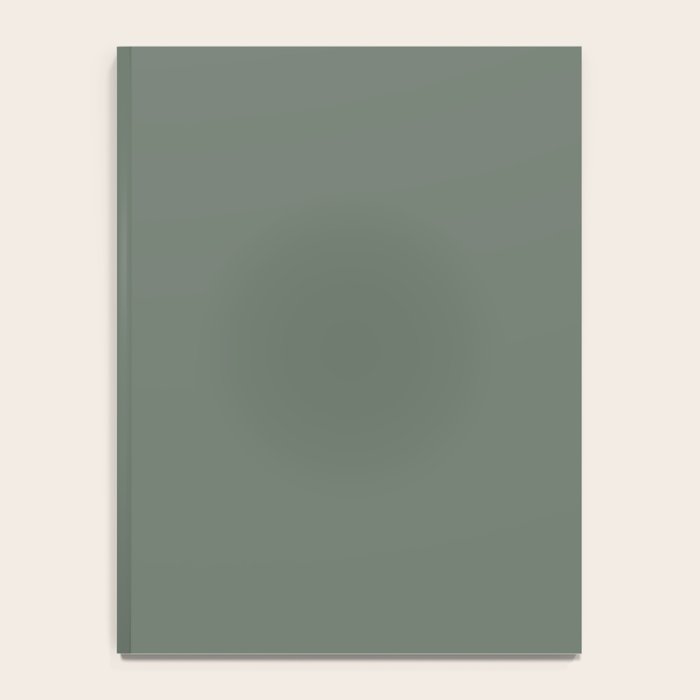 Neutral Sage Grey II Solid Color Notebook Gallery Image 4