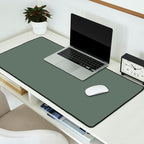Neutral Sage Grey II Solid Color Desk Mat Gallery Image 2