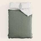 Neutral Sage Grey II Solid Color Comforter Gallery Image 6