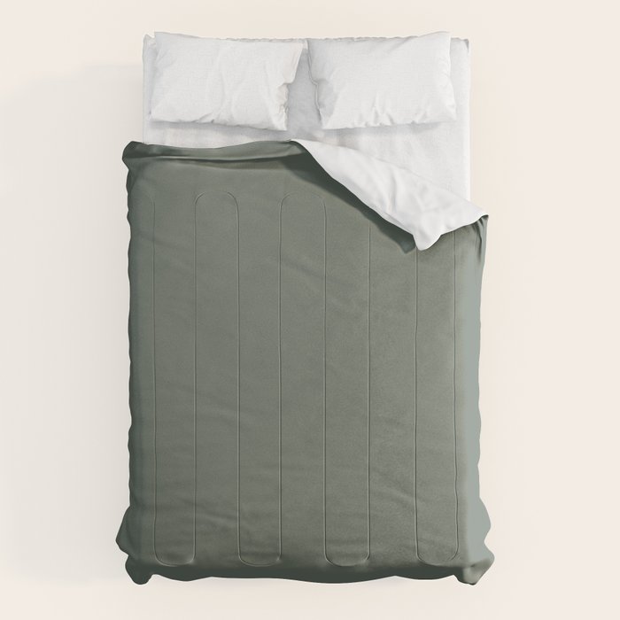 Neutral Sage Grey II Solid Color Comforter Gallery Image 6