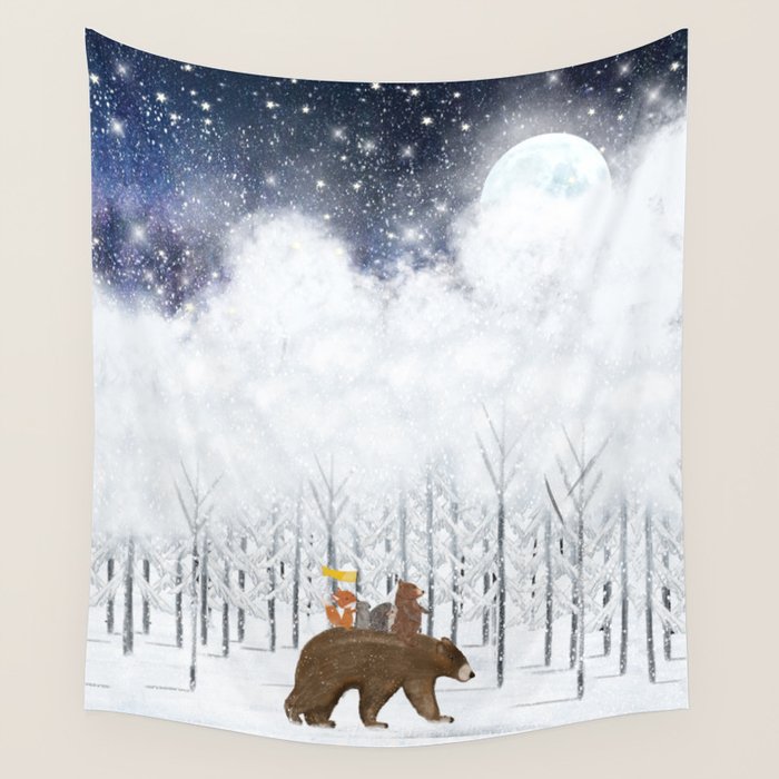 the white forest Wall Tapestry Gallery Image 1