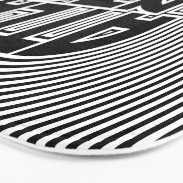 Atlanta City Text Pattern USA Bath Mat Gallery Image 3