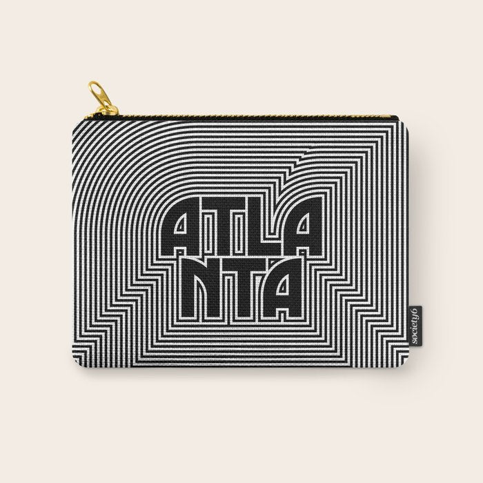 Atlanta City Text Pattern USA Carry All Pouch Gallery Image 1