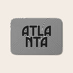 Atlanta City Text Pattern USA Bath Mat Gallery Image 1