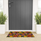 Groovy Flowers in Navy Welcome Mat Gallery Image 3
