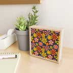 Groovy Flowers in Navy Mini Art Print Gallery Image 2