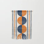 Abstract Shapes 78 in Orange and Navy Blue Wall Hanging Gallery Image 1